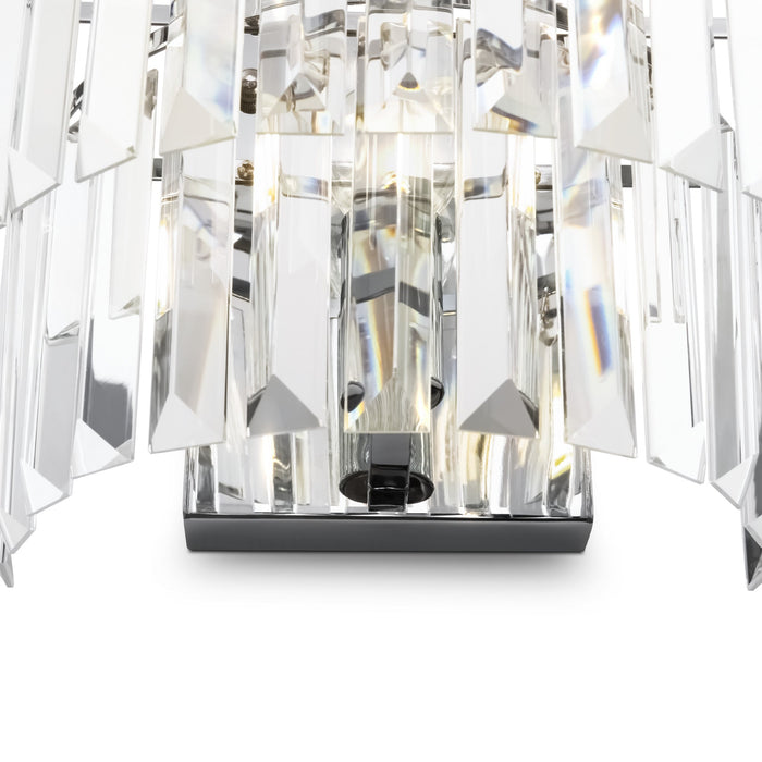 Lampada da parete Neoclassic in Metallo e Vetro Revero Cromo