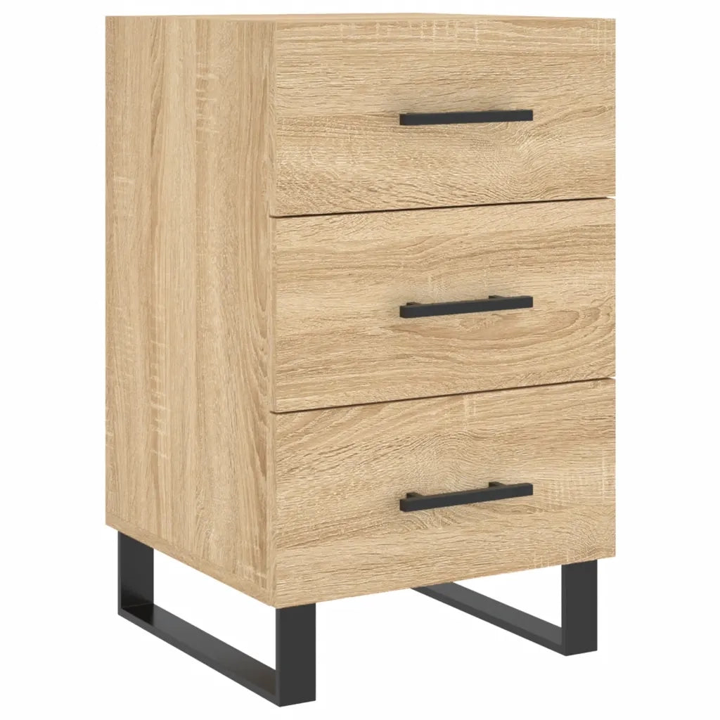 vidaXL Comodino Rovere Sonoma 40x40x66 cm in Legno Multistrato