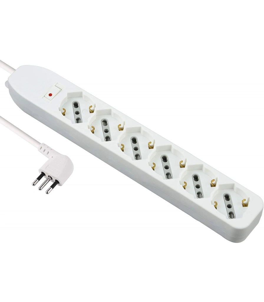 MULTIPRESA CON INTERRUTTORE 6 posti - ELECTRALINE