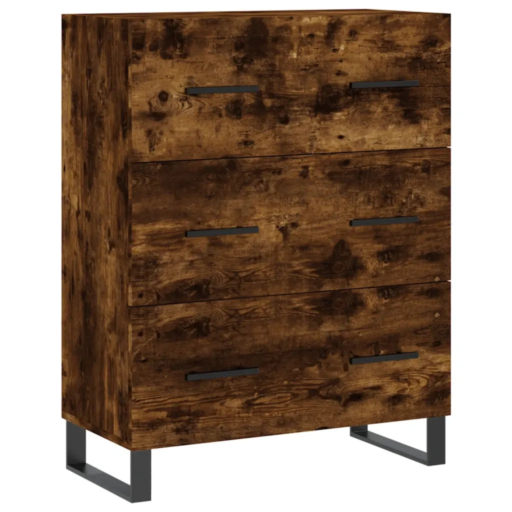 Credenza Rovere Fumo  69,5x34x180 cm in Legno Multistrato 3195872