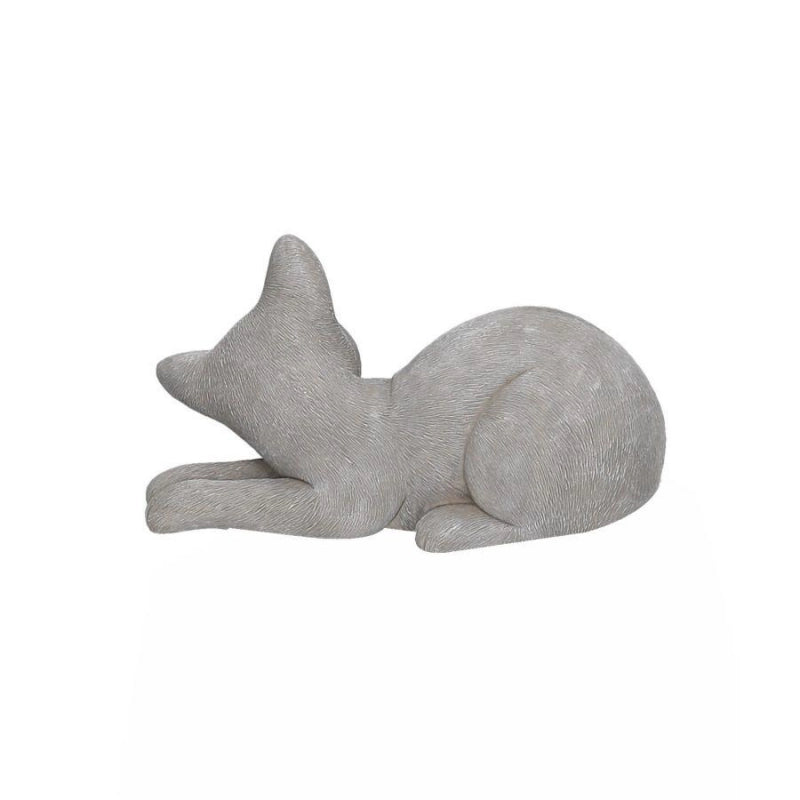 Gatto resina grigio cm 19x11,5h14,5