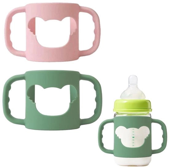 Flessengreep in Silicone 2 pezzi - Flessen supporto per Bambini - Per Flessi > 5,5 cm - Antiscivolo - Leggero - Supporto Flessi