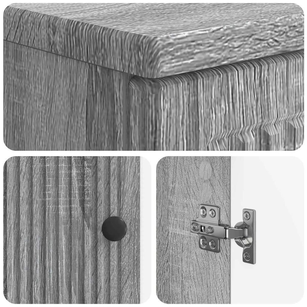 Armadio per Lavabo da Bagno EDE Sonoma grigio 895911