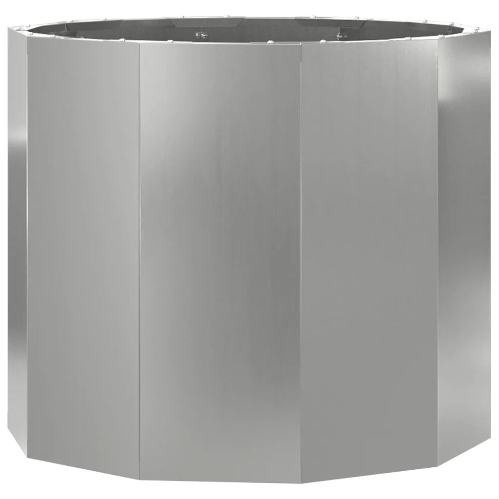 Fioriera | Cassetta per fiori | Vaso Argento 60 x 60 x 50 cm Acciaio zincato