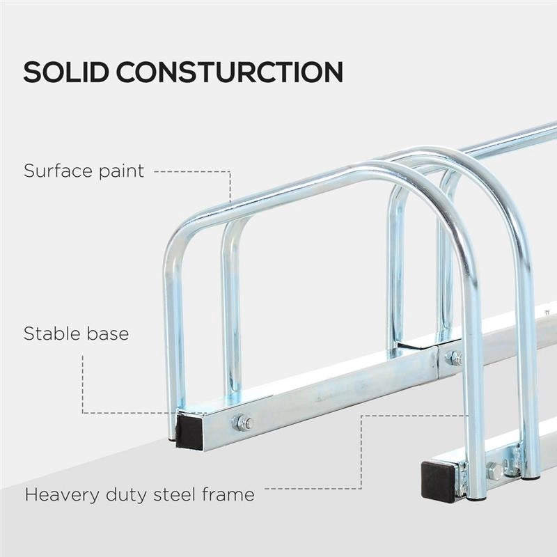 RASTRELLIERA PORTABICICLETTE PARCHEGGIO PER 6 BICICLETTE IN ACCIAIO, 179X33X27 C