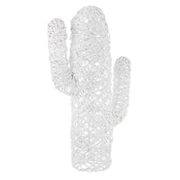 Set 4 Cactus Decorativi Fibre Naturali Bianchi Boho H88 cm - NELARA
