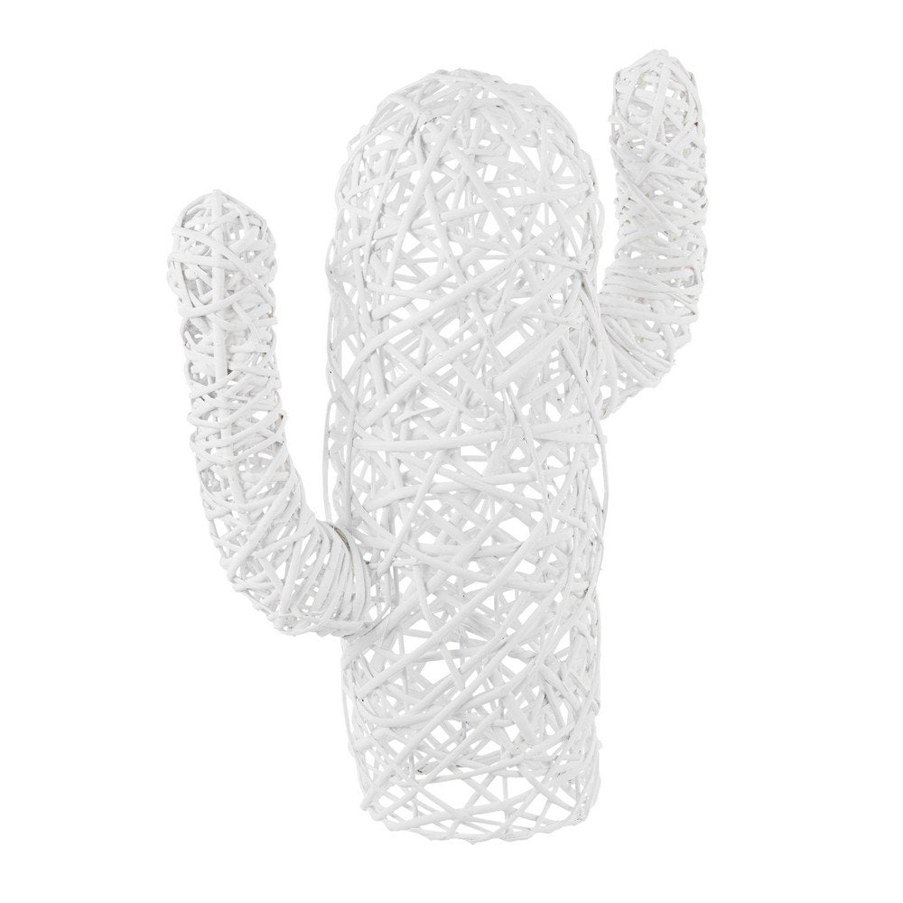 Set 4 Cactus Decorativi Fibre Naturali Bianchi Moderni H55 cm - MIRDOR