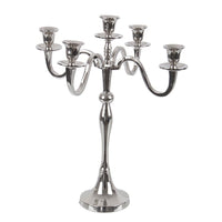 Candelabro Alluminio Argentato Classico da Interno H43 cm - LYRIS