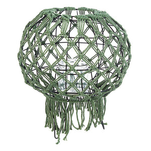 Lanterna in Corda Verde Boho da Interno H38 cm - EVARIS Colore: Verde