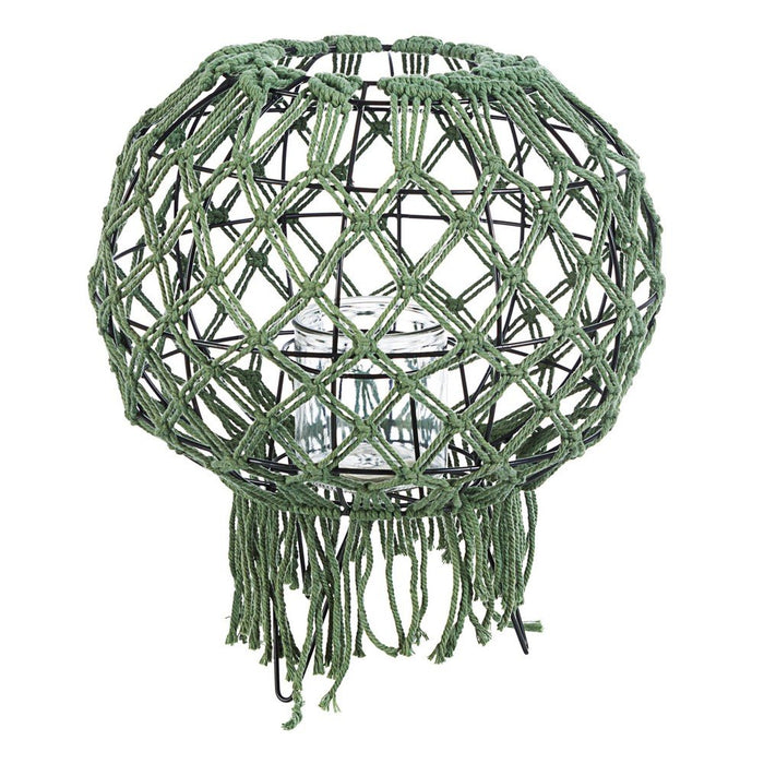 Lanterna in Corda Verde Boho da Interno H38 cm - EVARIS Colore: Verde