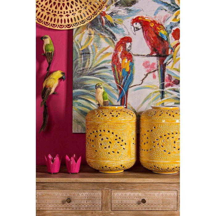 Lanterna in Ferro Giallo Boho da Interno - BELFIR