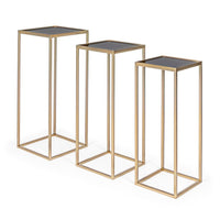 Tavolini Acciaio Oro Moderni da Interno - ZOEY