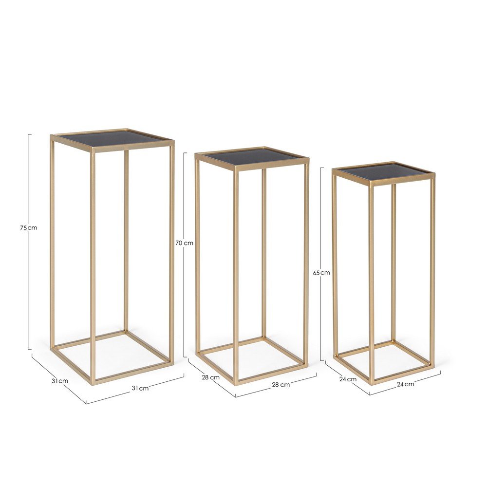 Tavolini Acciaio Oro Moderni da Interno - ZOEY