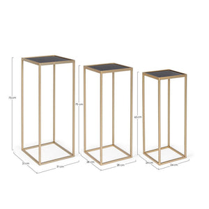 Tavolini Acciaio Oro Moderni da Interno - ZOEY