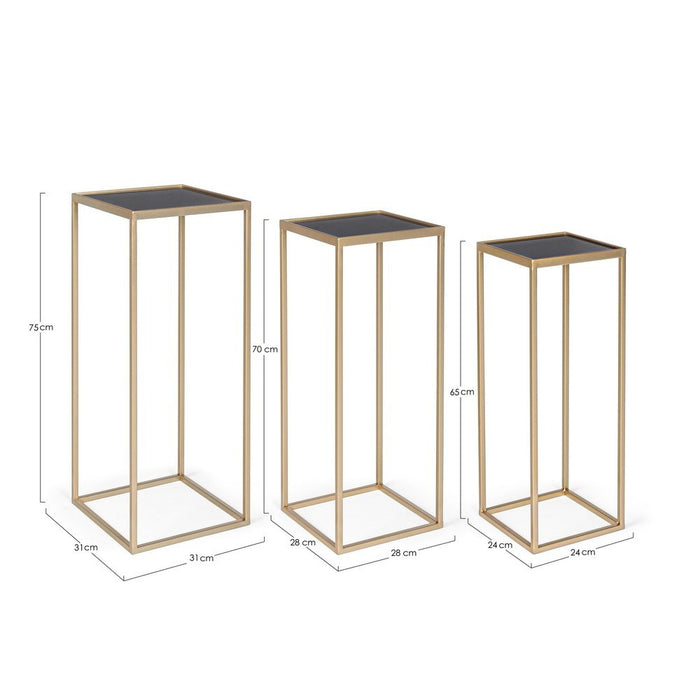 Tavolini Acciaio Oro Moderni da Interno - ZOEY