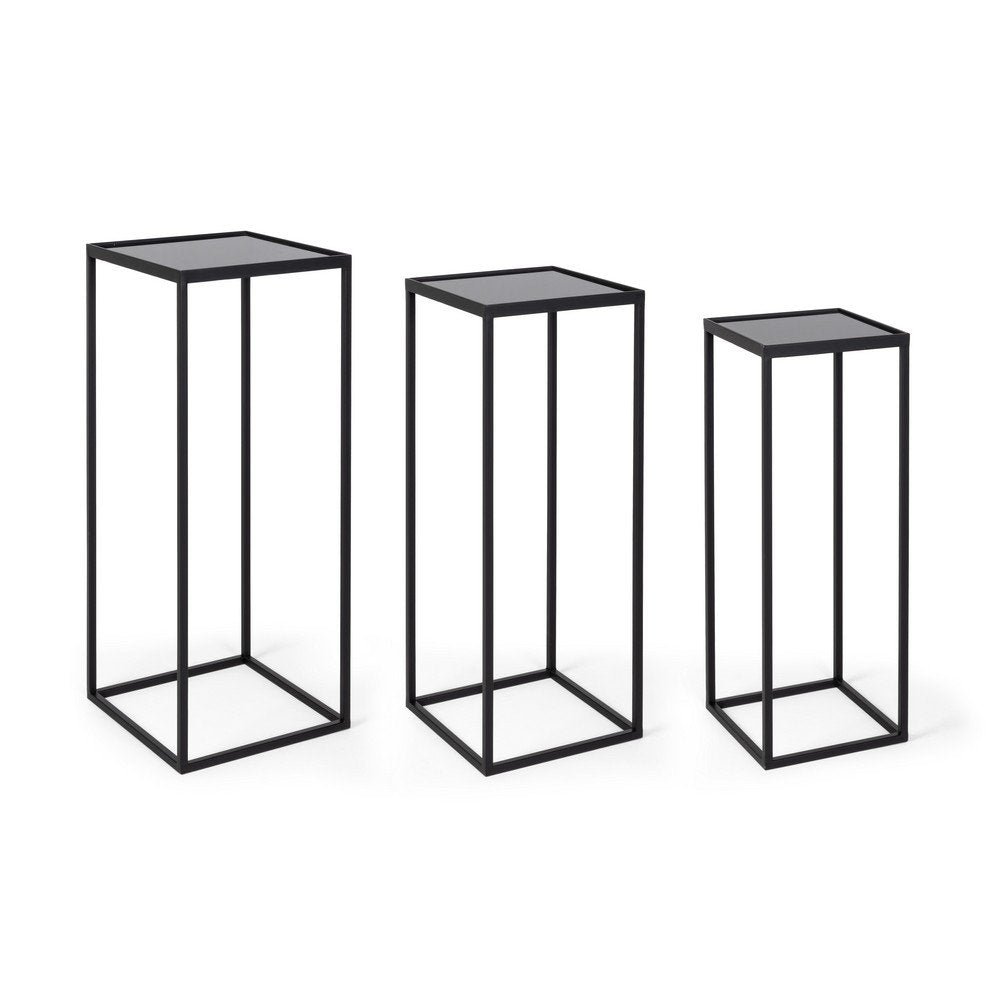Tavolini Acciaio Nero Moderni da Interno - ZOEY