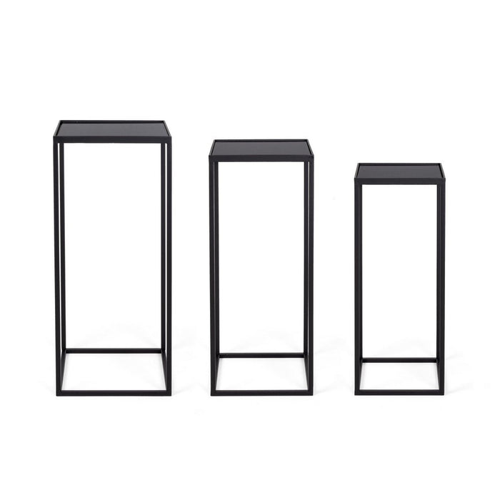 Tavolini Acciaio Nero Moderni da Interno - ZOEY