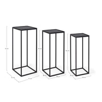 Tavolini Acciaio Nero Moderni da Interno - ZOEY