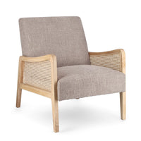 Poltrona Tessuto Grigio Stile Scandinavo da Interno - ZOE Colore: Grigio