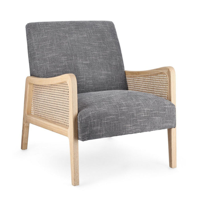 Poltrona Tessuto Grigio Stile Scandinavo da Interno - ZOE Colore: Grigio