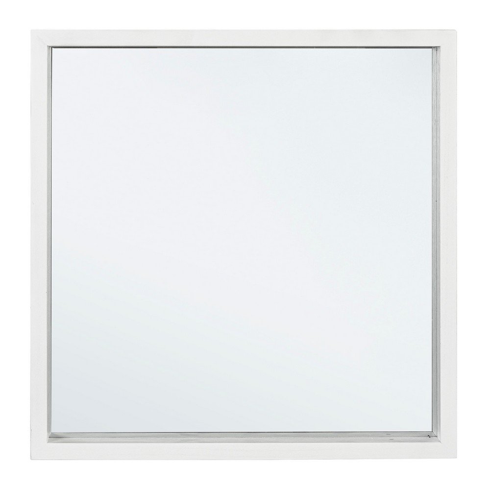 Specchio Legno Bianco Moderno da Interno 52x52 cm - YOUNG