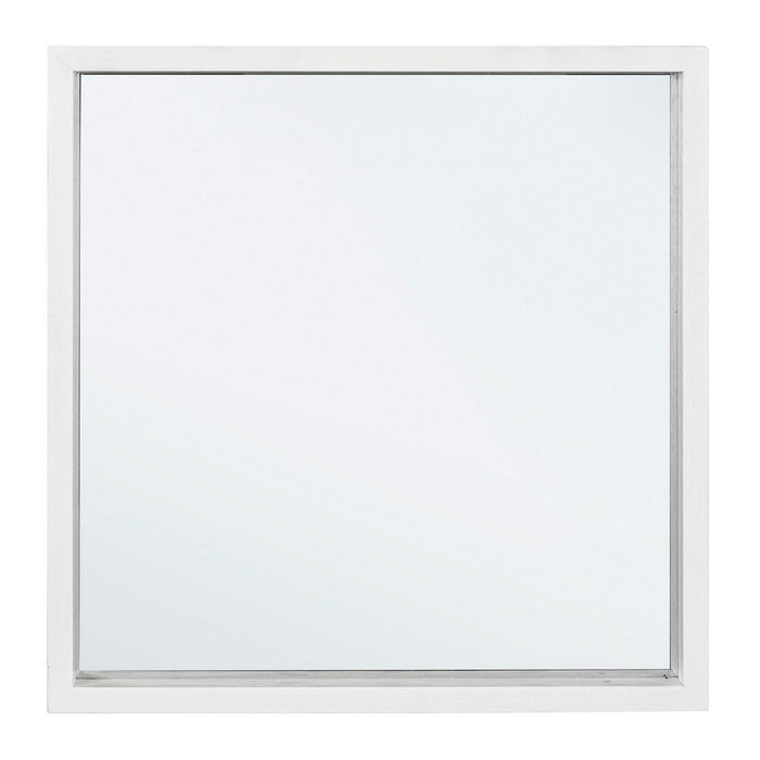 Specchio Legno Bianco Moderno da Interno 52x52 cm - YOUNG