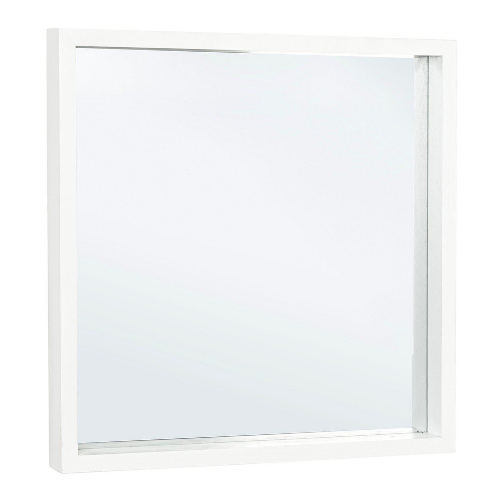 Specchio Legno Bianco Moderno da Interno 52x52 cm - YOUNG