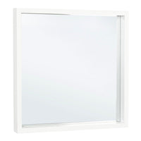 Specchio Legno Bianco Moderno da Interno 52x52 cm - YOUNG