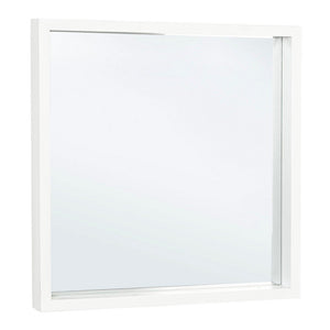 Specchio Legno Bianco Moderno da Interno 52x52 cm - YOUNG