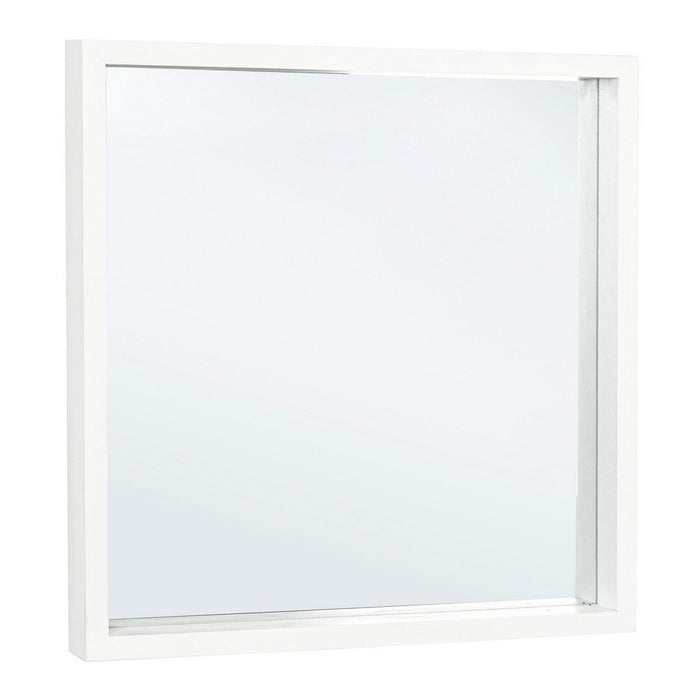 Specchio Legno Bianco Moderno da Interno 52x52 cm - YOUNG