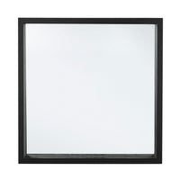 Specchio Legno Nero Moderno da Parete 52x52 cm - YOUNG