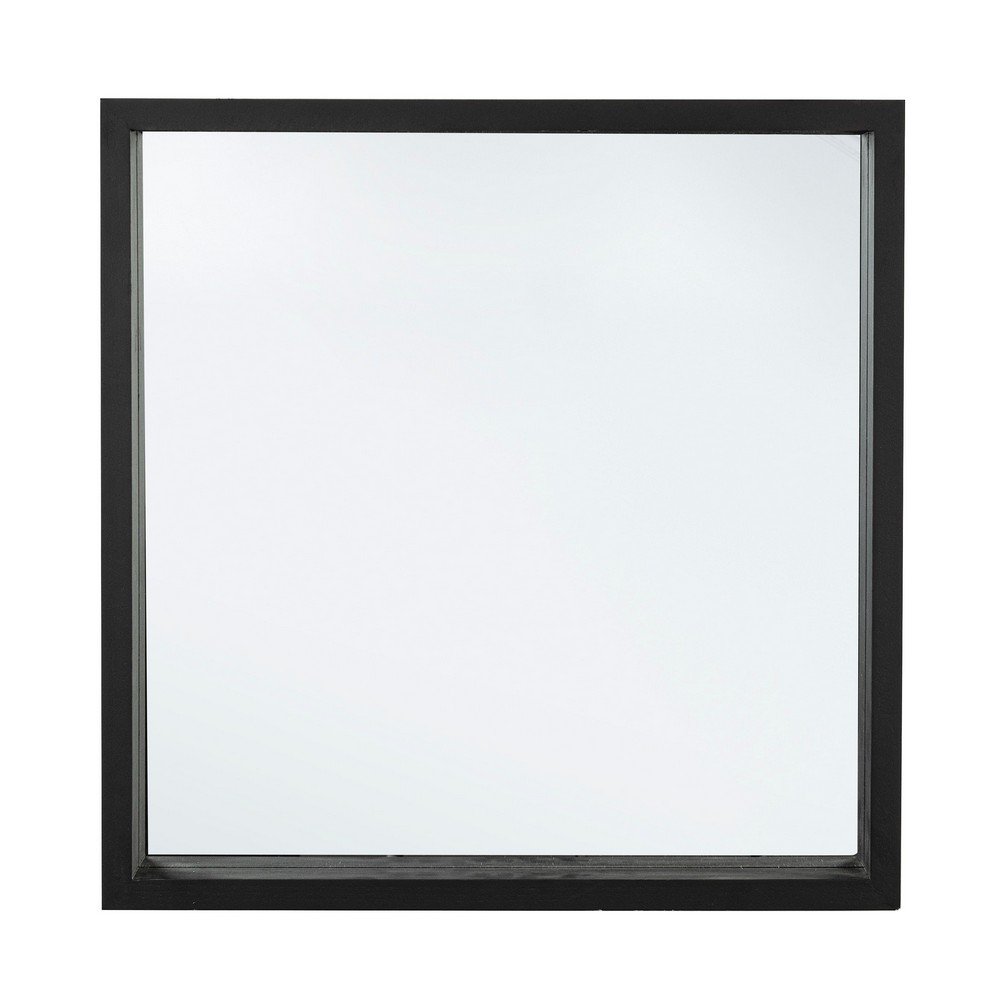 Specchio Legno Nero Moderno da Parete 52x52 cm - YOUNG