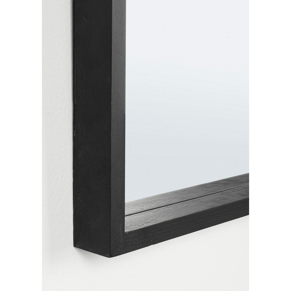 Specchio Legno Nero Moderno da Parete 52x52 cm - YOUNG