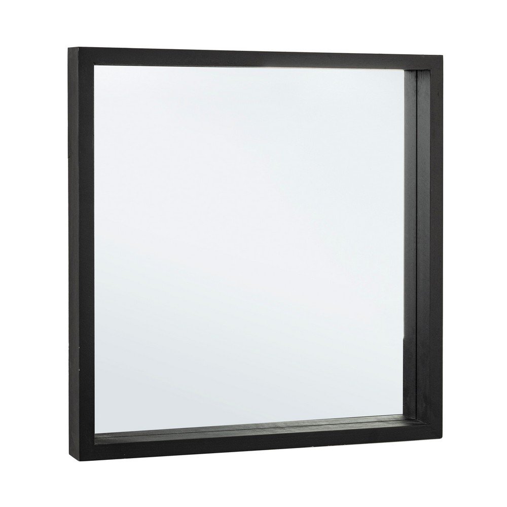 Specchio Legno Nero Moderno da Parete 52x52 cm - YOUNG