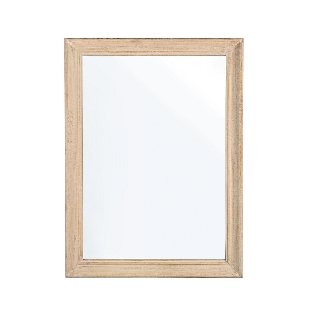 Specchio Rettangolare Legno Naturale Rustico da Parete 60x80 - YOUNG