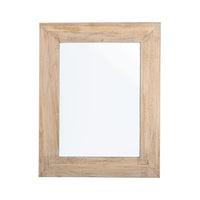 Specchio Rettangolare Legno Naturale Rustico da Parete 72x92 - YOUNG