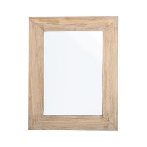 Specchio Rettangolare Legno Naturale Rustico da Parete 72x92 - YOUNG