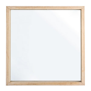 Specchio Legno Naturale Trasparente Moderno da Parete 52x52 - YOUNG