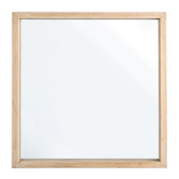 Specchio Legno Naturale Trasparente Moderno da Parete 52x52 - YOUNG