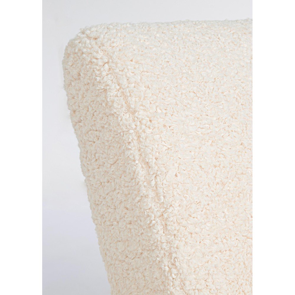 Poltrona Bouclé Bianca Scandinava da Interno - YASMIN