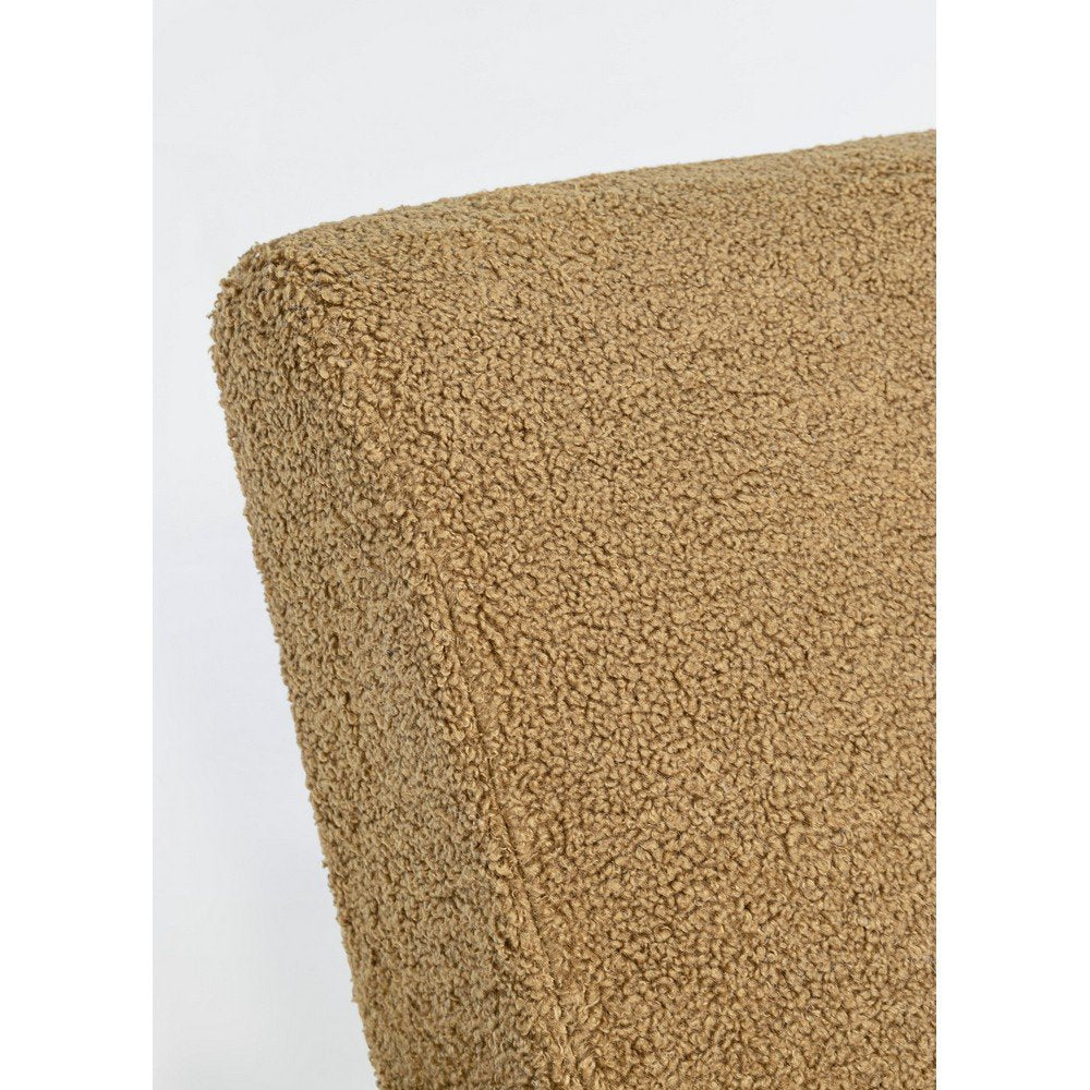 Poltrona Tessuto Bouclé Marrone Scandinavo da Interno - YASMIN