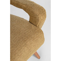 Poltrona Tessuto Bouclé Marrone Scandinavo da Interno - YASMIN