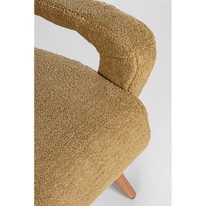 Poltrona Tessuto Bouclé Marrone Scandinavo da Interno - YASMIN