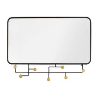 Specchio con Appendino Acciaio Nero Moderno da Parete - WRIGHT