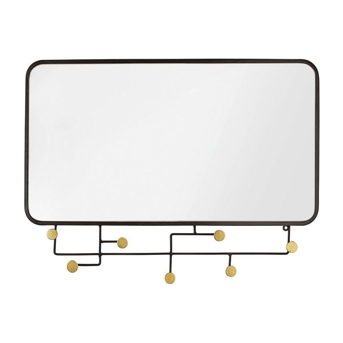 Specchio con Appendino Acciaio Nero Moderno da Parete - WRIGHT