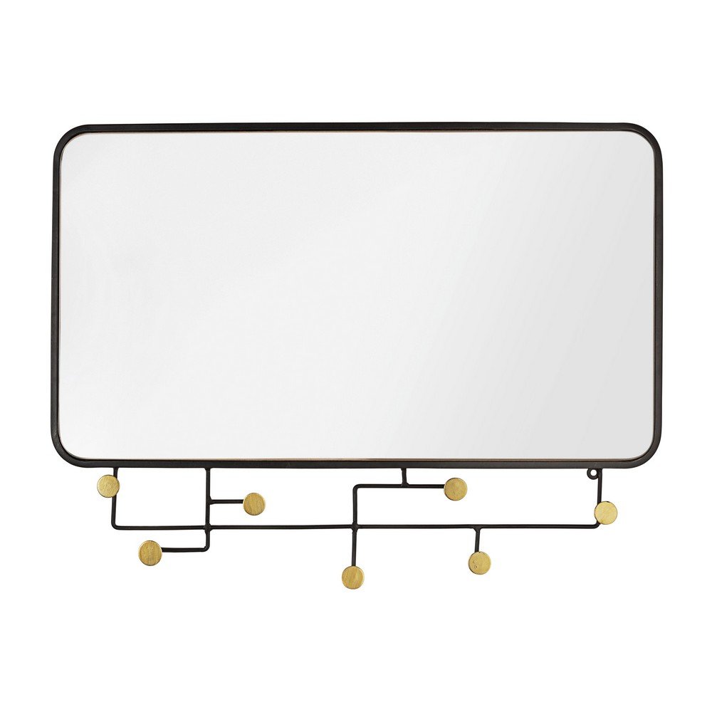 Specchio con Appendino Acciaio Nero Moderno da Parete - WRIGHT