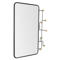 Specchio con Appendino Acciaio Nero Moderno da Parete - WRIGHT