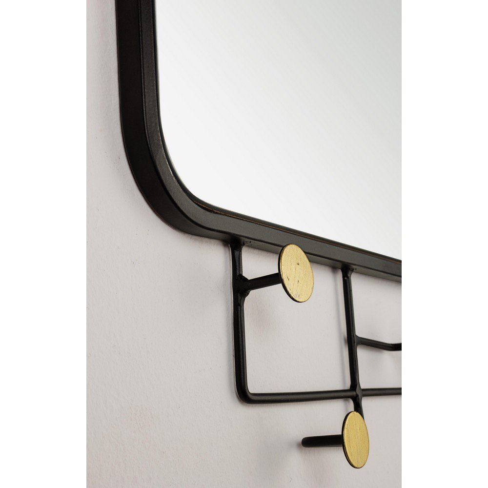 Specchio con Appendino Acciaio Nero Moderno da Parete - WRIGHT