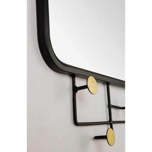 Specchio con Appendino Acciaio Nero Moderno da Parete - WRIGHT