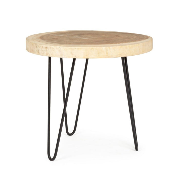 Set 2 Tavolini Legno Nero Industriale da Interno 56 cm - WOODSTOCK